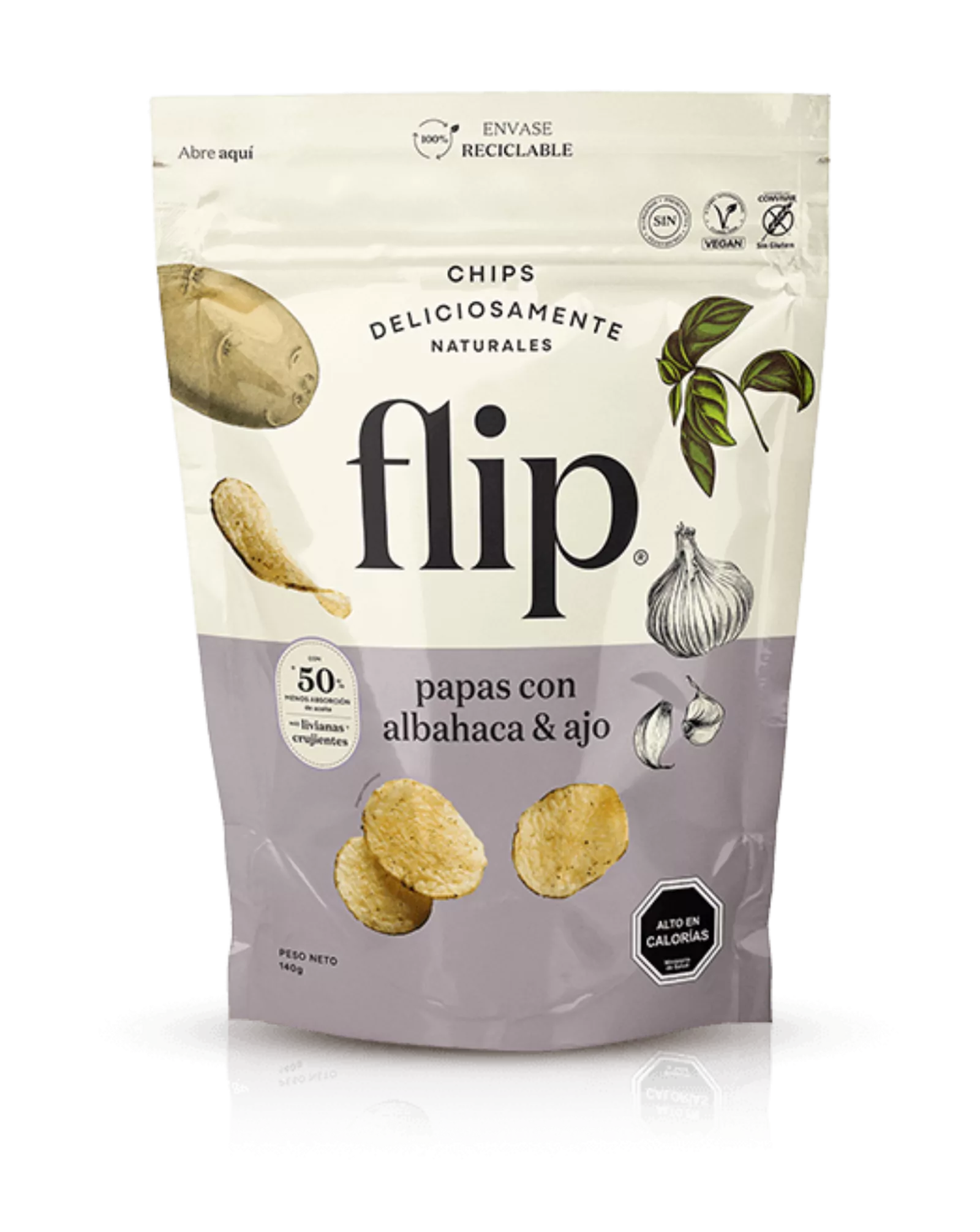 Papas Fritas Albahaca y Ajo